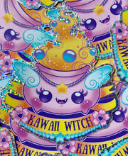 Load image into Gallery viewer, Kawaii Witch Glitter Sticker