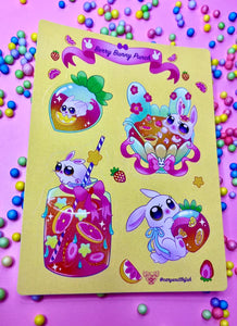Berry Bunny Punch Sticker Sheet