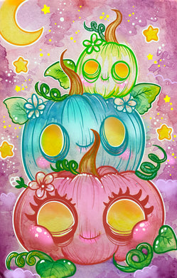 Pastel Pumpkins Print