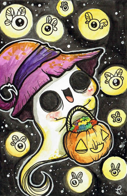 Ghost trick or treat Print