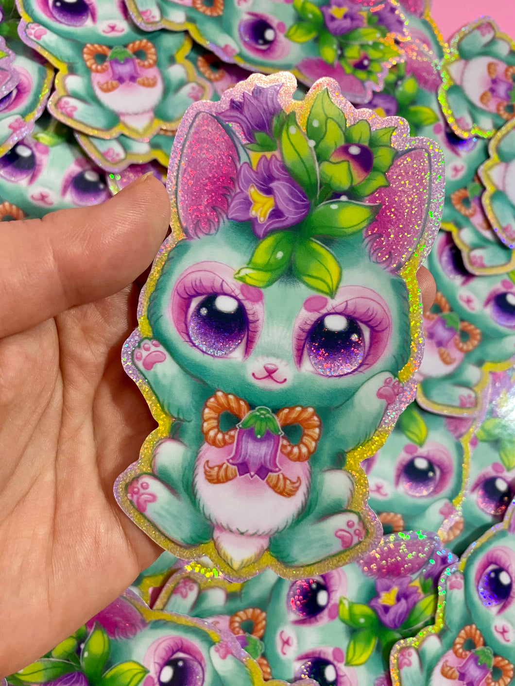 Bunnydonna Glitter Sticker