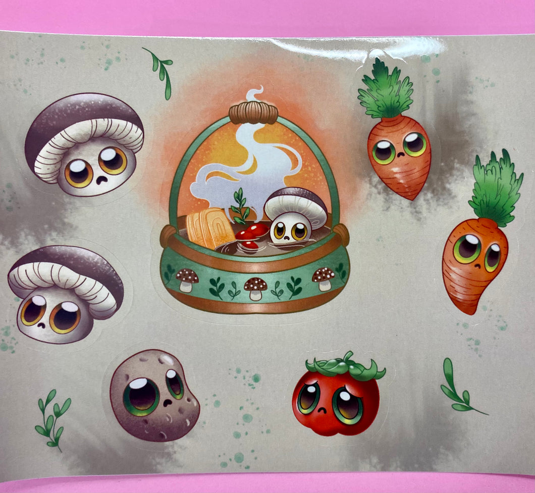 Hearty Stew Worry Warts Sticker Sheet