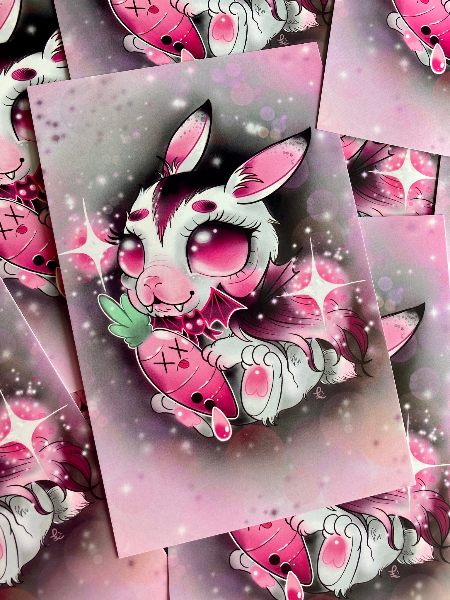 Vampire Bunny Bunnicula Print – Carys Cuttlefish