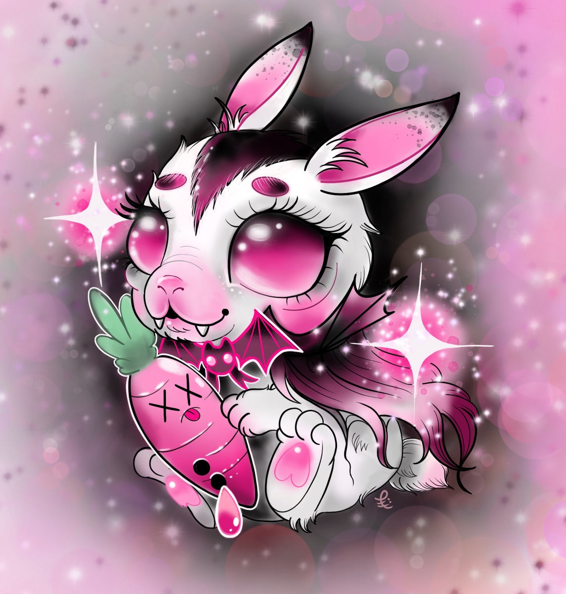 Vampire Bunny Bunnicula Print – Carys Cuttlefish